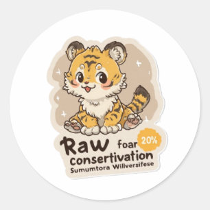 Título: Calcomanía de Conservación del Tigre de Su