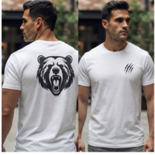 Título: Camiseta Gráfica de Garra de Oso Grizzly M