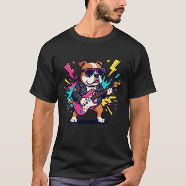 Título: Camiseta gráfica de perro de dibujos anima (Anverso)