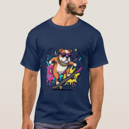 Título: Camiseta gráfica de perro de dibujos anima