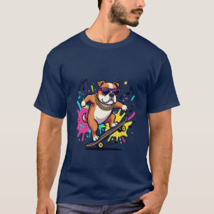 Título: Camiseta gráfica de perro de dibujos anima