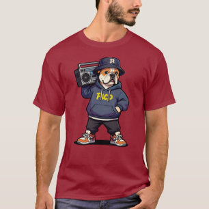 Título: Camiseta gráfica de perro de dibujos anima