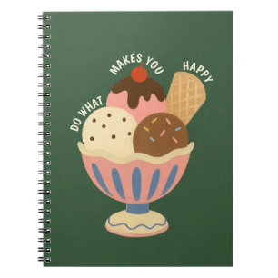 Título: Cuaderno en espiral de helado lindo