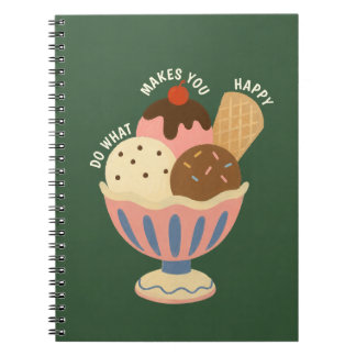 Título: Cuaderno en espiral de helado lindo