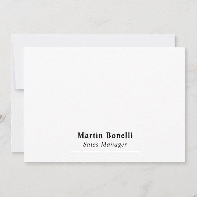 Título de nombre profesional moderno simple en neg (Anverso)
