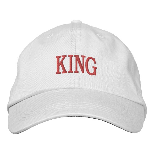 Título de texto de KING gorras con bordado impreso (Anverso)