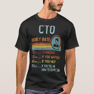 Título de trabajo retro de camiseta de tasa horari