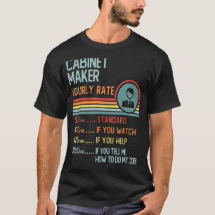 Título de trabajo retro de camiseta por hora para