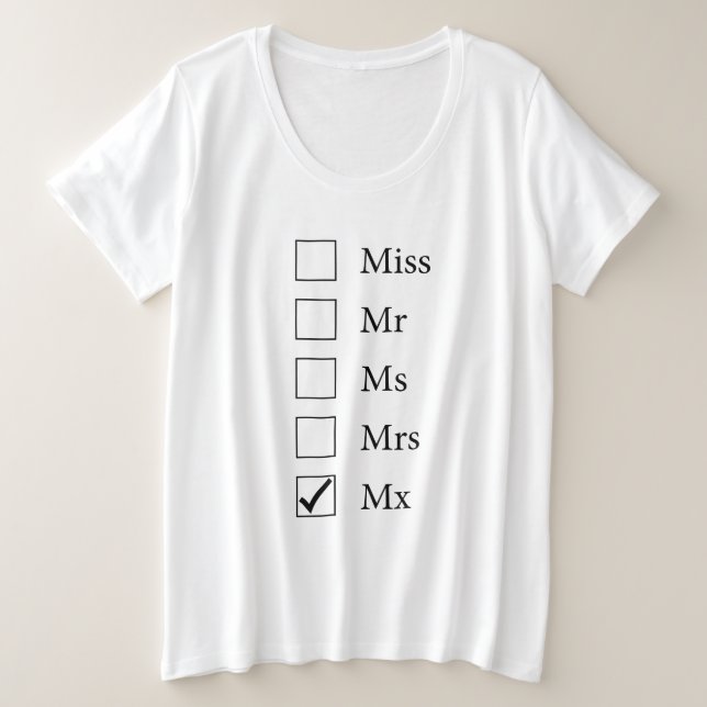 Título Mx (Cinco Opciones) Más Camiseta Tamaño (Anverso del diseño)