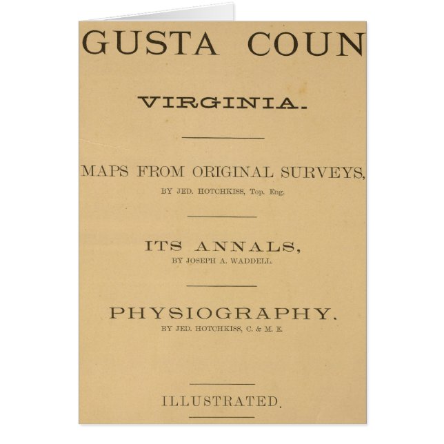 Título Página Condado de Augusta, Virginia (Frente)