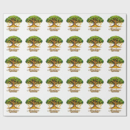Título Papel de Regalo de Rollo del Árbol del Din