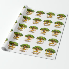 Título  Papel de Regalo de Rollo del Árbol del Din