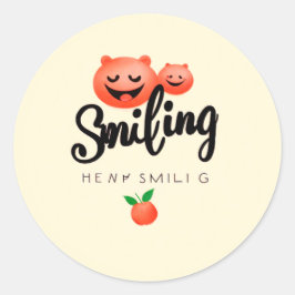 Título: Pegatina de sonrisas compartidas