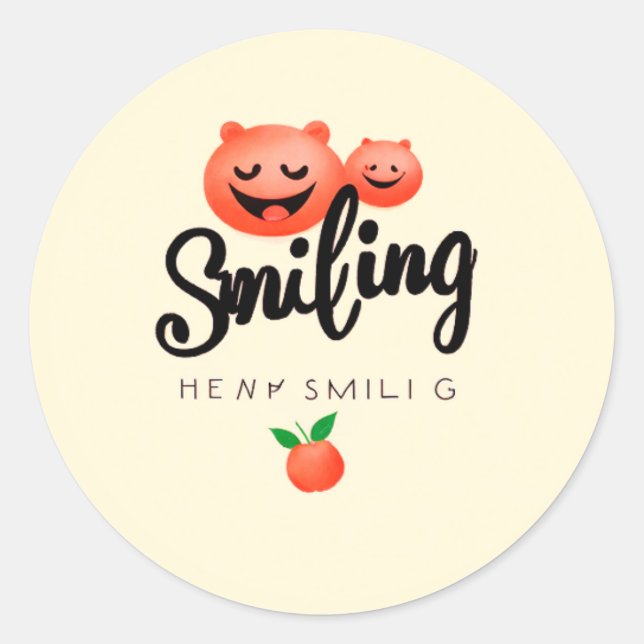 Título: Pegatina de sonrisas compartidas (Anverso)