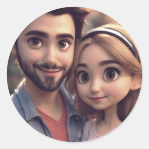 Título: Pegatinas de la Ronda de Personalizados - 