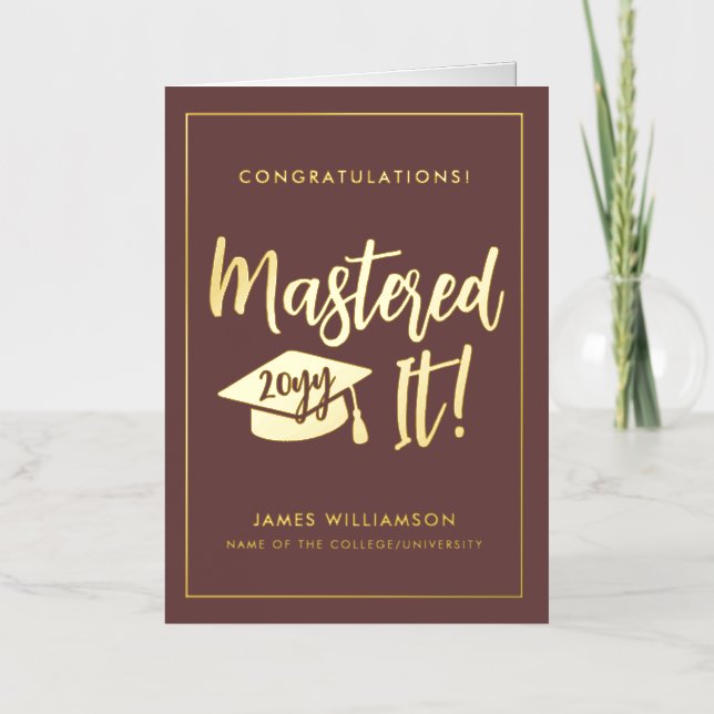 Título Personalizado de Máster Grado Dominado (Anverso)