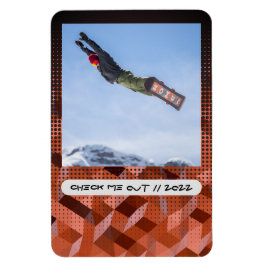 Título Personalizado moderno Imán de fotografía fl