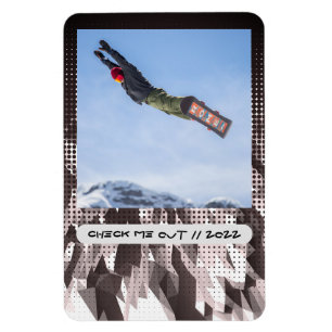 Título Personalizado moderno Imán de fotografía fl