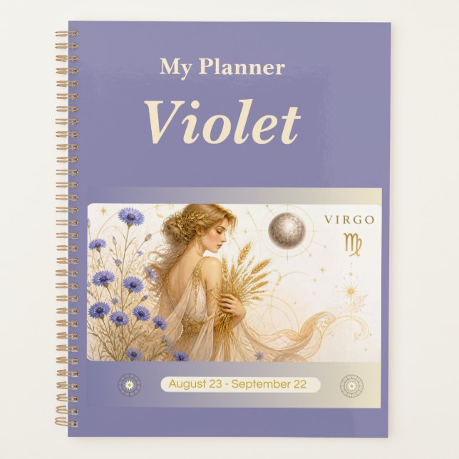 título: Planificador Personalizado de Virgo Zodiac (Anverso)