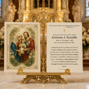 Título: Sagrada Familia En Amorosa Memoria Oración