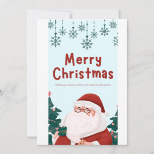 Título: Tarjeta de Feliz Navidad Santa 3D