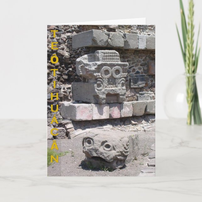 Tláloc, Teōtihuácān, México - tarjeta (Anverso)