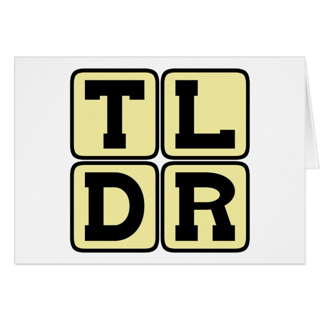 TLDR Demasiado Largo No Leí TL;DR Acrónimo de Inte (Anverso (Horizontal))