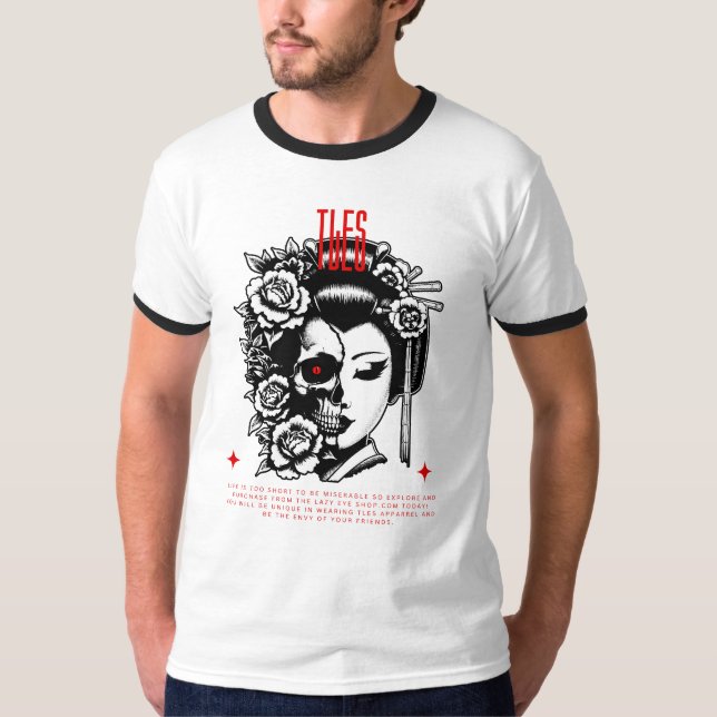 TLES Kabuki con diseño de camiseta Skull (Anverso)