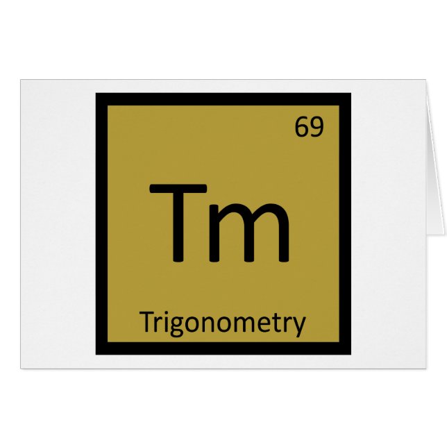 Tm - Trigonometría Tabla Periódica de Química (Anverso (Horizontal))