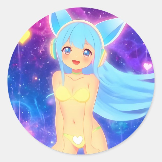 Tne Stellargroove Asame Pegatina redondo #01 (Anverso)