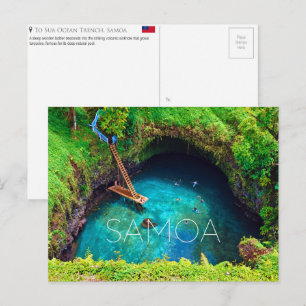 To Sua Océano Fosa, Samoa Tarjeta Postal de Viaje