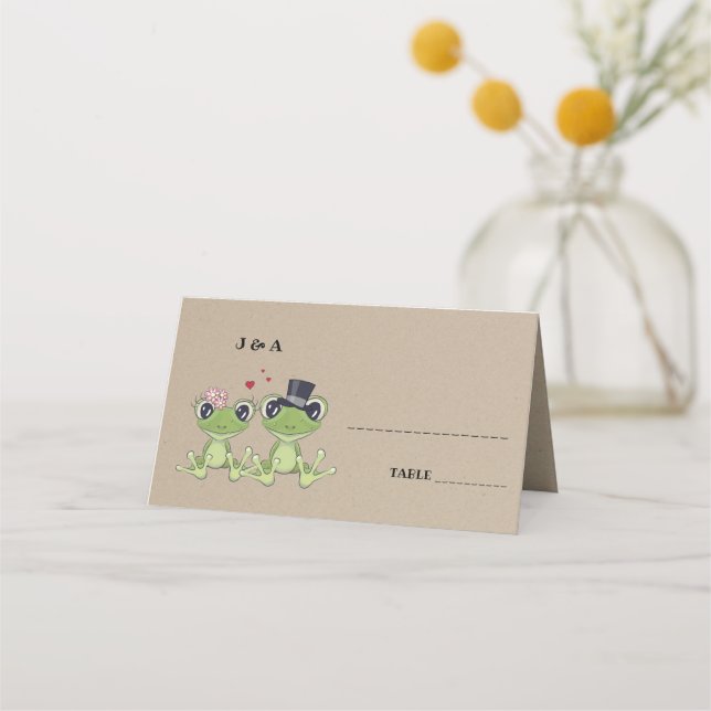Toadin Love Frog Boda Table + Menu Card (Anverso)