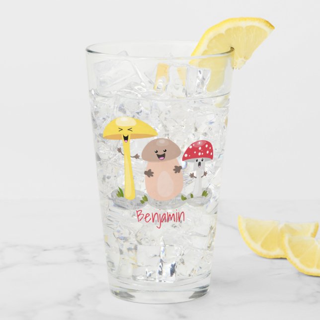 Toadstool de hongos de hongo de kawaii (Reverso (hielo))