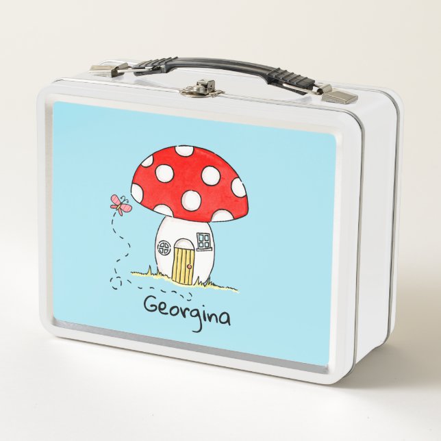Toadstool y mariposa personalizados (Anverso)