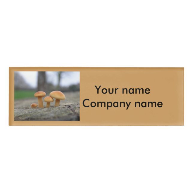 Toadstools pequeños, etiqueta de nombre personaliz (Anverso)