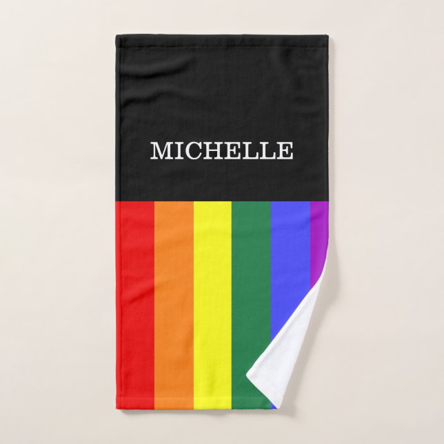 Toalha de Mão Orgulho Gay Rainbow Personalizado (Toalla de mano)