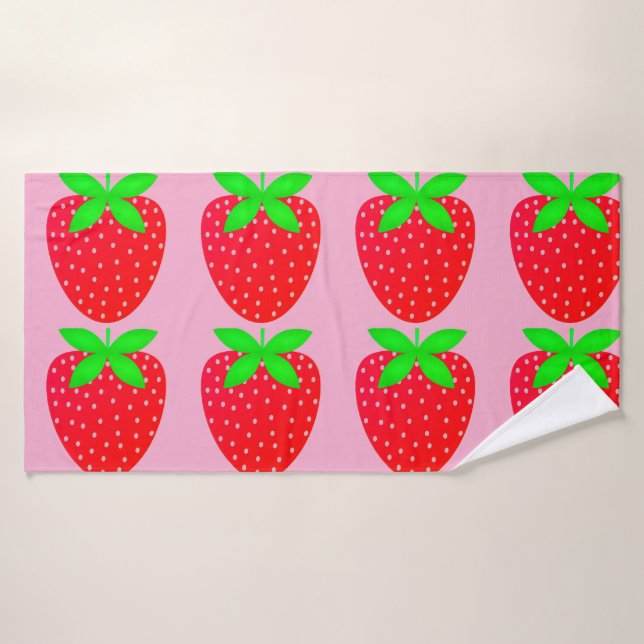 Toalha estampada morangos (Toalla de baño)