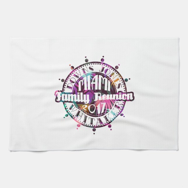 Toalla 2017 de mano oficial de Miami de la reunión (Horizontal)