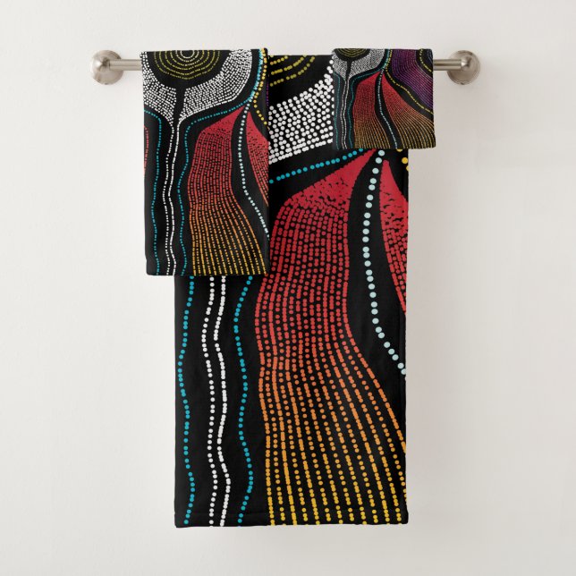 Toalla Aboriginal Design-2 (In situ)