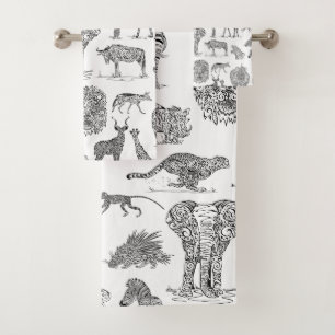 Toalla africana de diseño de vida silvestre