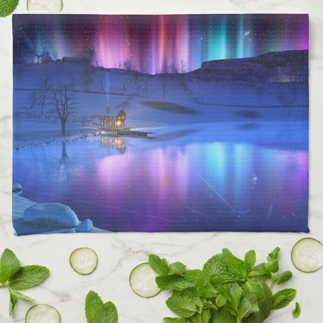 Toalla arco iris de invierno (Doblado)