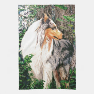 Toalla áspera del collie