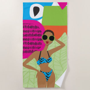 Toalla azul de playa de Bikini