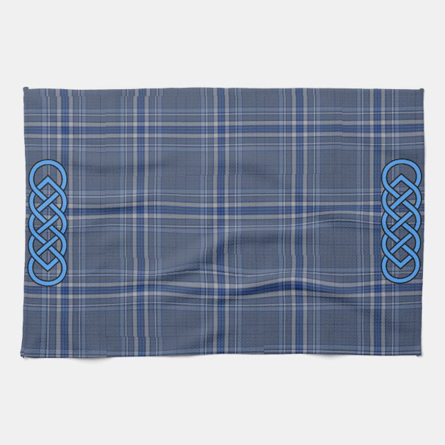 Toalla azul del Celtic del tartán (Horizontal)