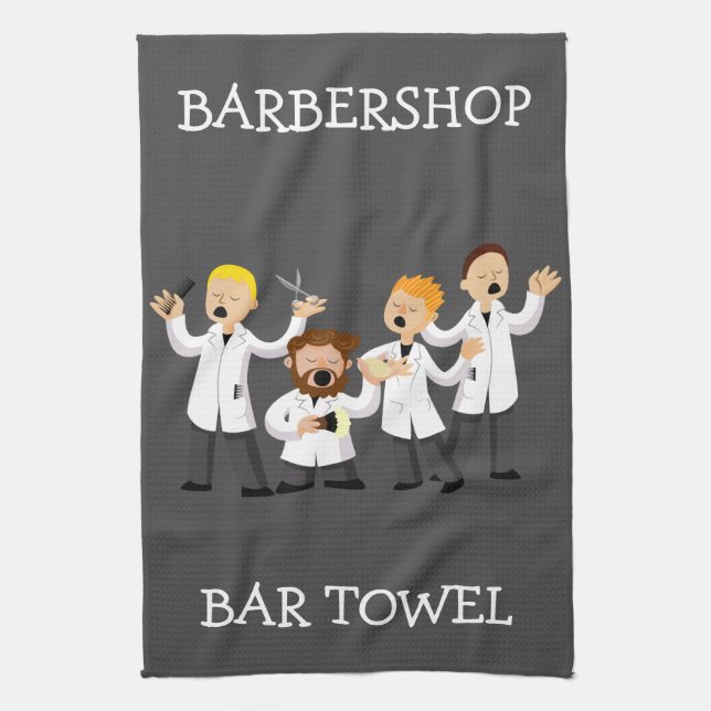 Toalla Barbershop Quartet Bar Personalize (Vertical)