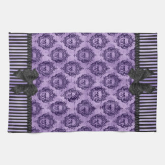 Toalla barroca gótica de los cráneos de Halloween