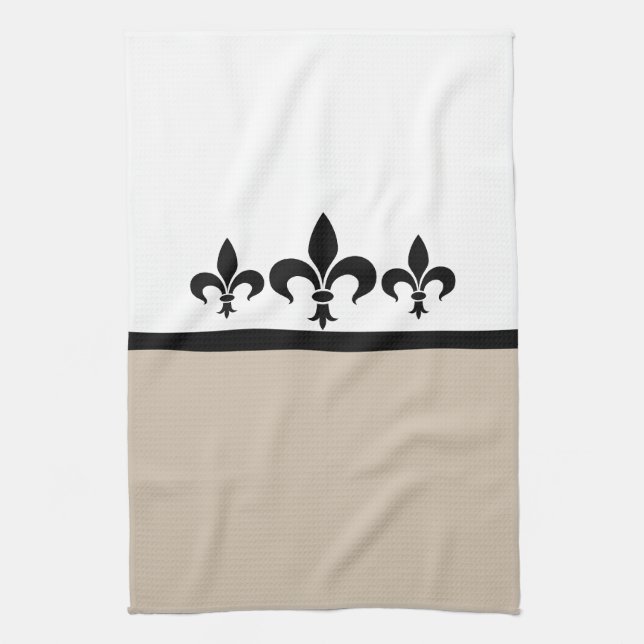 Toalla Beige Swanky Fleur De Lis (Vertical)