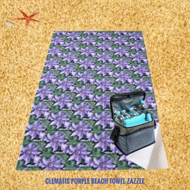 Toalla Clematis Purple Beach (Subido por el creador)