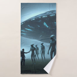 Toalla con alienígenas.