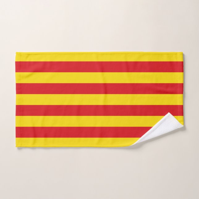 Toalla con bandera de Cataluña (Toalla de mano)